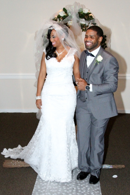 Angela and Shajuan Joyner on their wedding day, December 21, 2014
